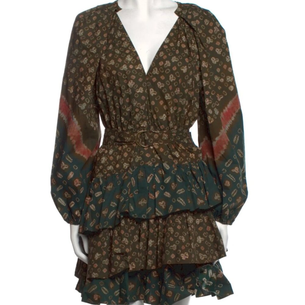 Ulla Johnson Short Military Green Dress - Size 4